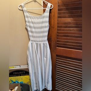 Striped capri jumpsuit